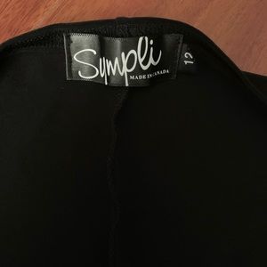 Sympli (made in Canada) black stretchy top